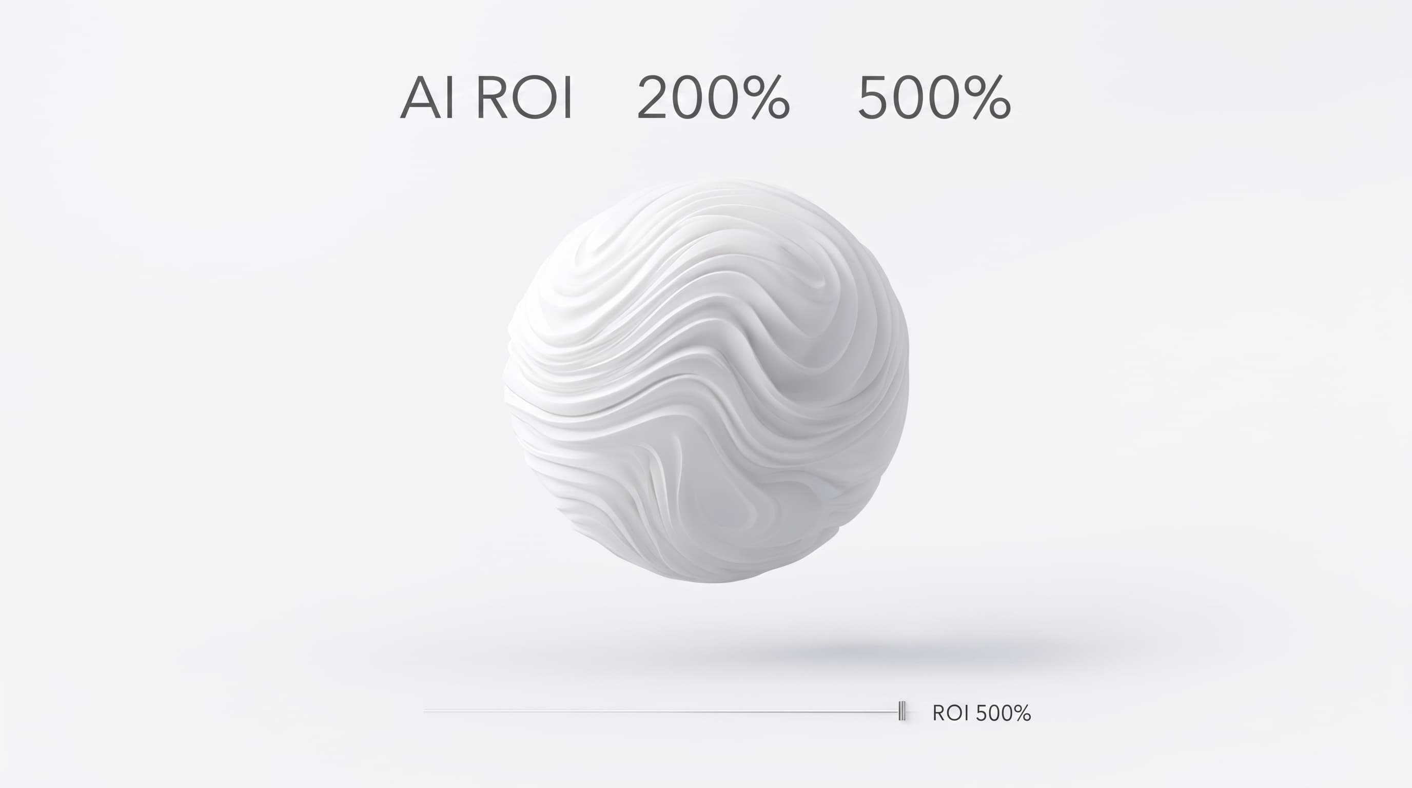 어두운 전시 공간에 배치된 AI ROI 시각화 이미지
